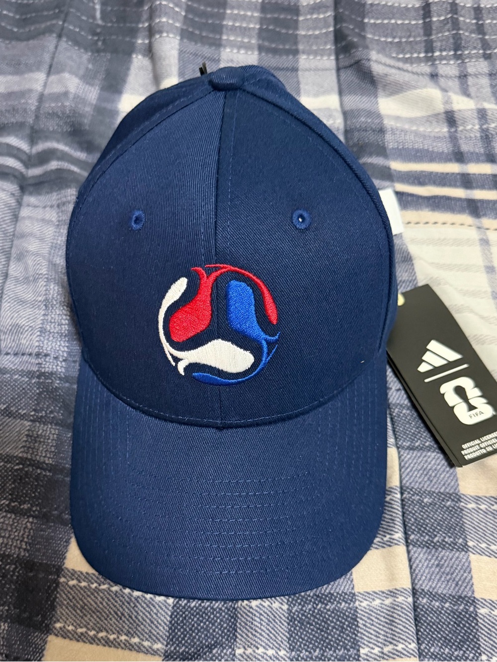 Unisex FIFA World Cup 2026 Blue Baseball Cap with Red & White Accent